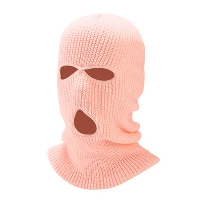 2025 Neue Mode 3-Loch Strick Vollgesichtsabdeckung Skimaske Winter Sturmhaube Warme Strick Vollgesichtsmaske für Outdoor-Sportarten
