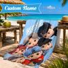 Custom Name BT K-pop Collage Vibes Beach Towel Microfiber Beach Towel, Lightweight and Quick-Dry, for Summer Travel, Swimming Pool Gift
