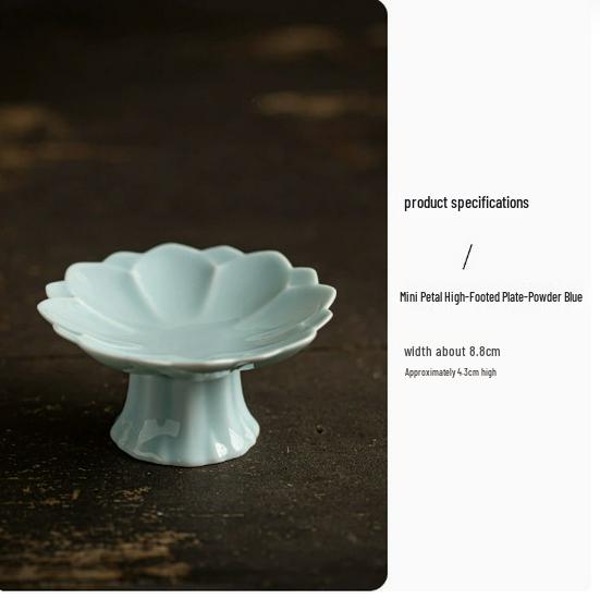 Chinese Style Ceramic Dessert Plate - Exquisite Small Tray for Mooncakes and Snacks, 2025 New Design