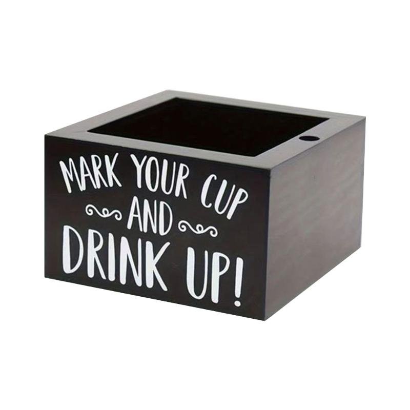 

Wood Coffee Station Rack for Organizing Cups and Accessories Disposable Cup and Lid Organizer Wooden Storage Box