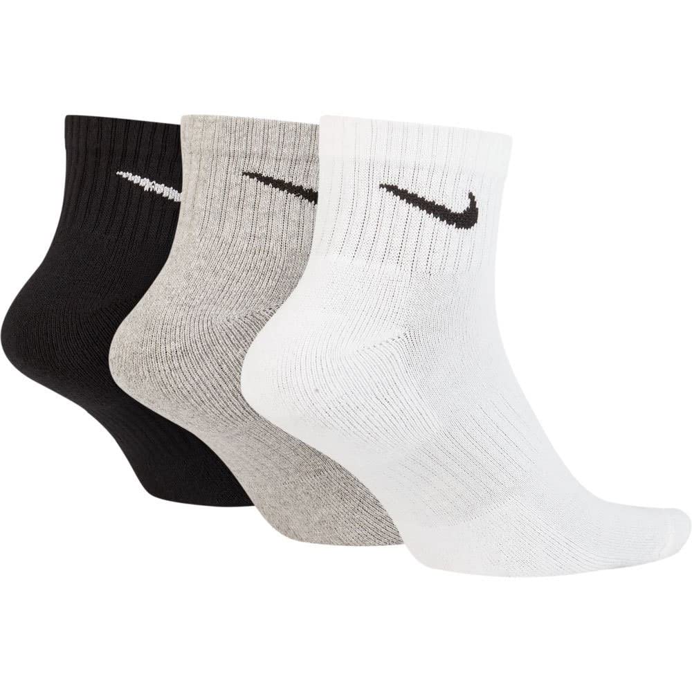 Nike Everyday Cushion Quarter Socks SX7667 901 Size L 3-Piece Multicolor,