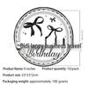 Set di stoviglie per festa di compleanno con fiocco bianco e nero: Include Tovaglia Monouso, Tovaglioli, Bicchieri, Piatti e Decorazioni.
