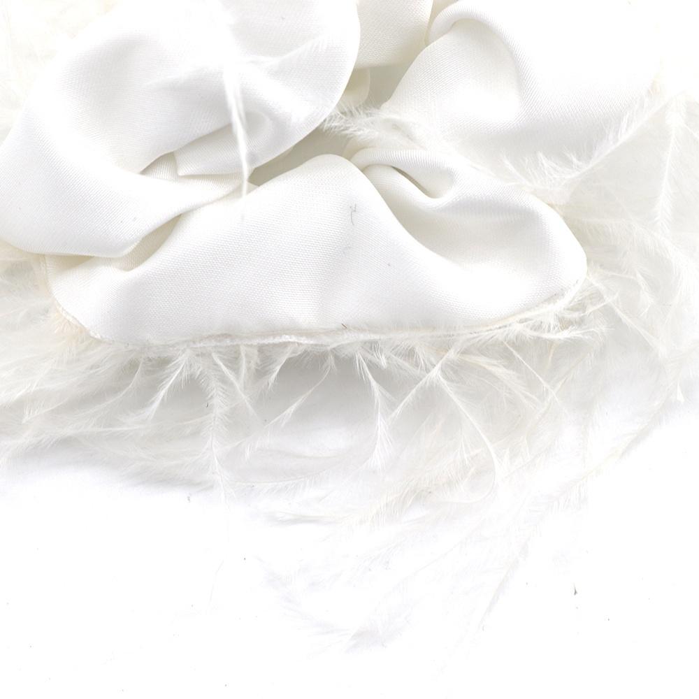 Women Hair Accessories Feather Hair Rope Female Hair Ties Satin Hair Ring Korean Style Scrunchies