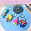 Keychain Spongebob Octopus Soft Rubber Cute Couple Bag Pendant Charm Creative