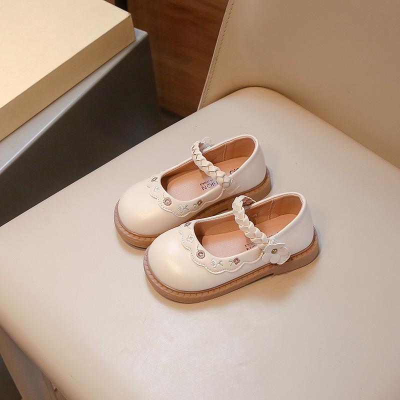 Princess Style Kids Girls Casual Leather Single Shoes For Spring Autumn 23