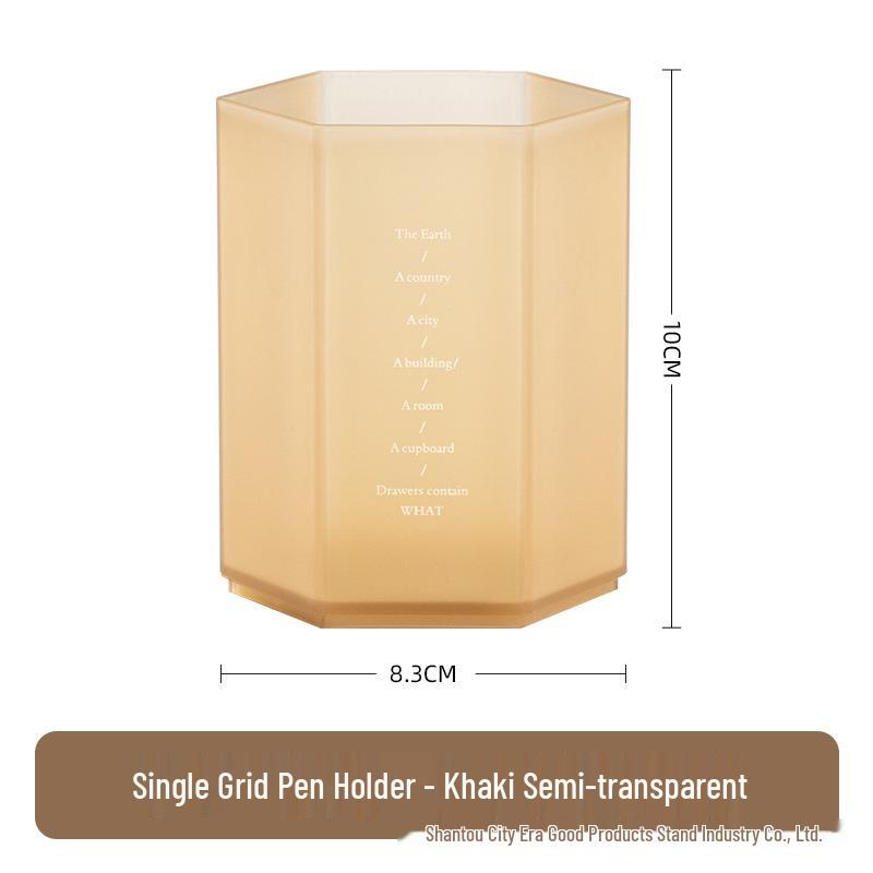 Creative Hexagonal Pen Holder - Large Capacity for Office or Student Desk