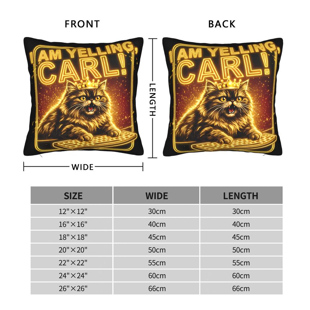 I Am Yelling Carl Donut Cat Meme Pillow Case Soft Pillow Cover Morden Cushion Cover For Sofa Car Home Decor