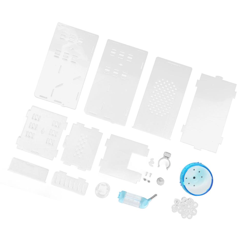 Clear Hamster Cage Acrylic with Silent Exercise Wheel Small Animal Cage for Little Hamster