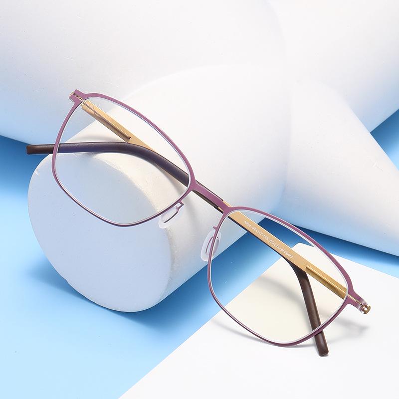 Berlin Schraubenlose Light Luxury Brille: Retro-Stil, Unisex, Hochwertige Herbst-Brillenfassungen