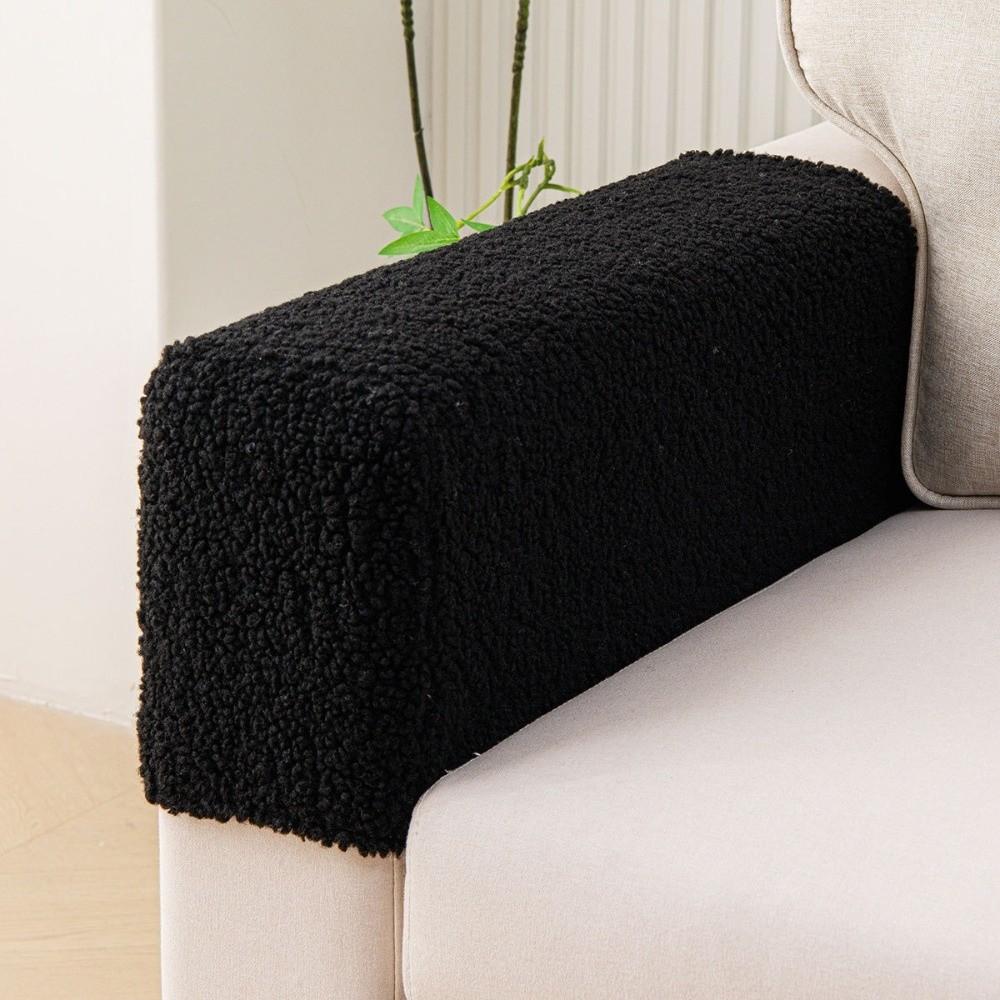 Teddy Fleece Materiaal Sofa Armleuninghoezen Verdikt Ontwerp Bank Armkappen Voor Sofa