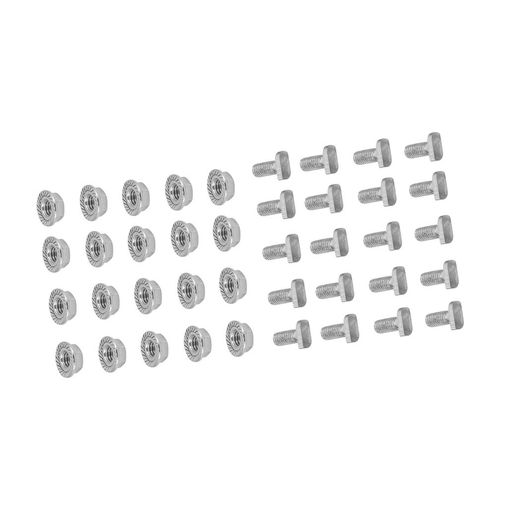 20 Set 304 Stainless Steel M6 Screws with Flange Nut Fasteners Hardware Greenhouse Supplies