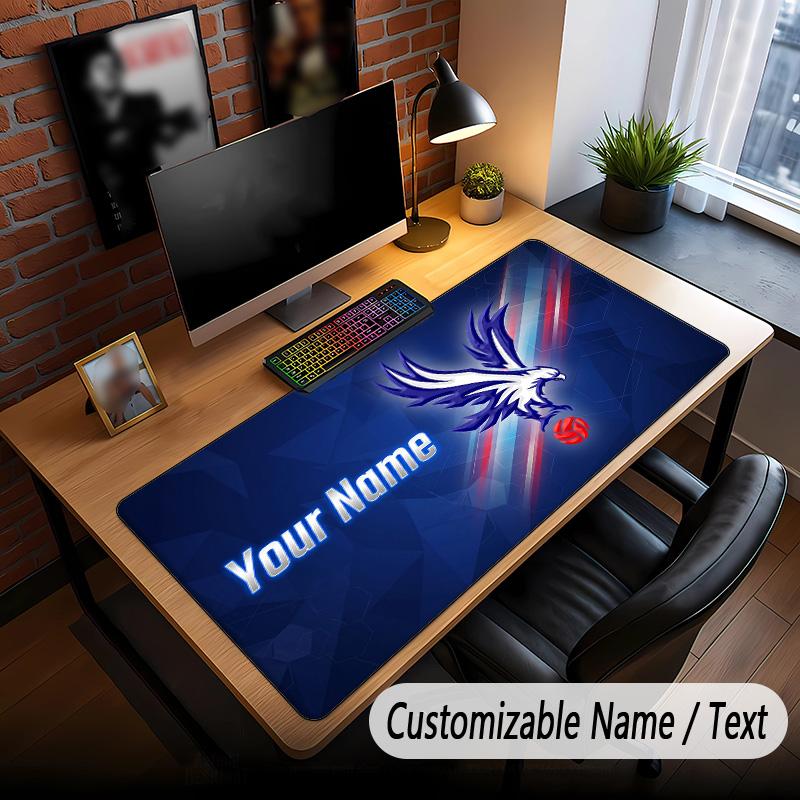Large Mouse Pad Crystal Palace Print Custom Name Text Desk Mat for Office Gaming