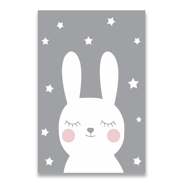 Rabbit Heart Kindergarten Wall Art Oil Painting Cartoon Poster Decoration Painting