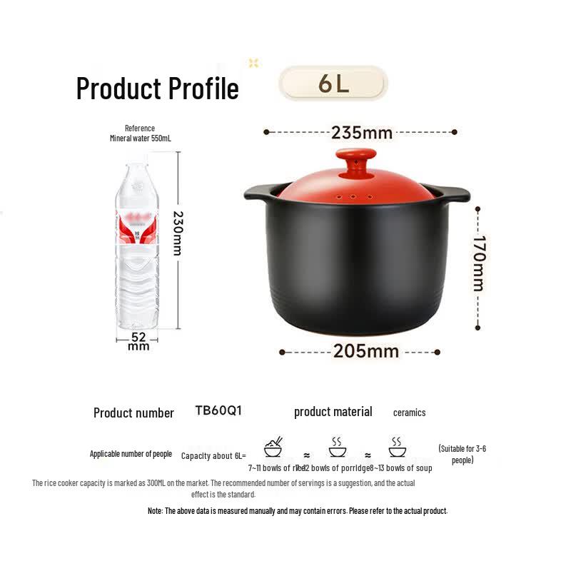 Supor 6L Thickened Ceramic Stew Pot