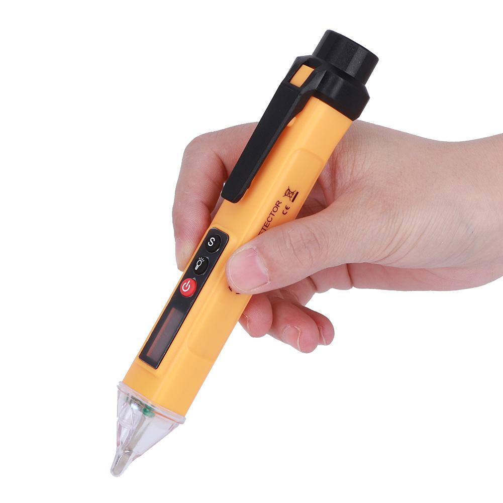 Digital NonContact Current Voltage Detector Test Pen Measuring Instrument AC121000V(Yellow Black )