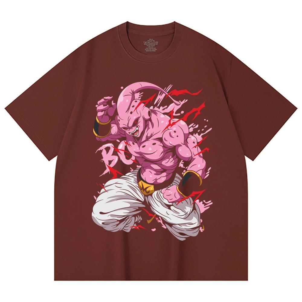 230 Gsm 100% Cotton Dragon Ball V13 Majin Buu Print Unisex Heavy Cotton T Shirt