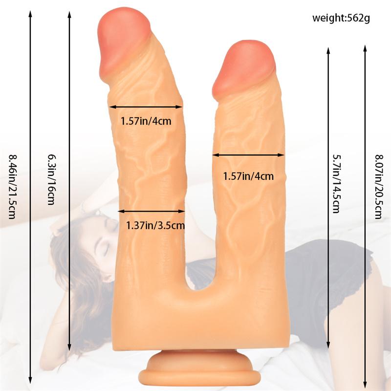 Zwei-zinkiger Simulations-Dildo Anal-Plug Masturbationsgerät Weiblicher Hinterhof Anal-Plug Dildo Erwachsenenprodukte