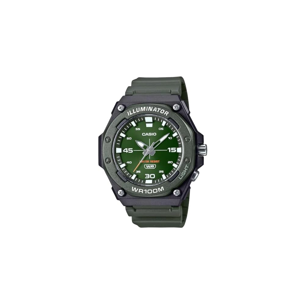 Casio Standard Analog Quartz Watch MW-620H-3AV Men s Green with LED Light