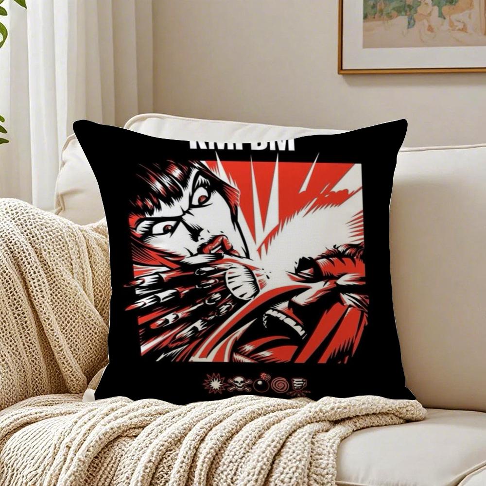 German Industrial Rock Band KKMFDM Cushion Cover Pillowcase Antidustmite Living Room Sofa Decor Cushion Room