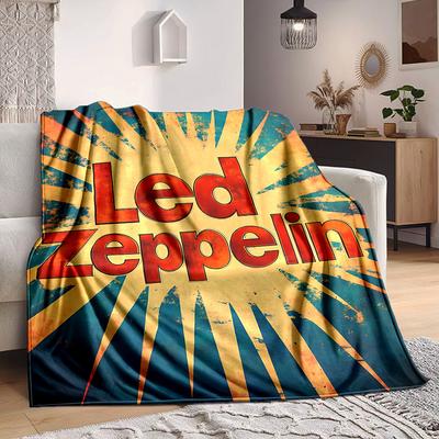 1PC Led Zeppelin Blanket Soft Warm All Season Throw for Sofa, Bed, Car, Office Vibrant Colorful Design, Durable & Cozy Gift