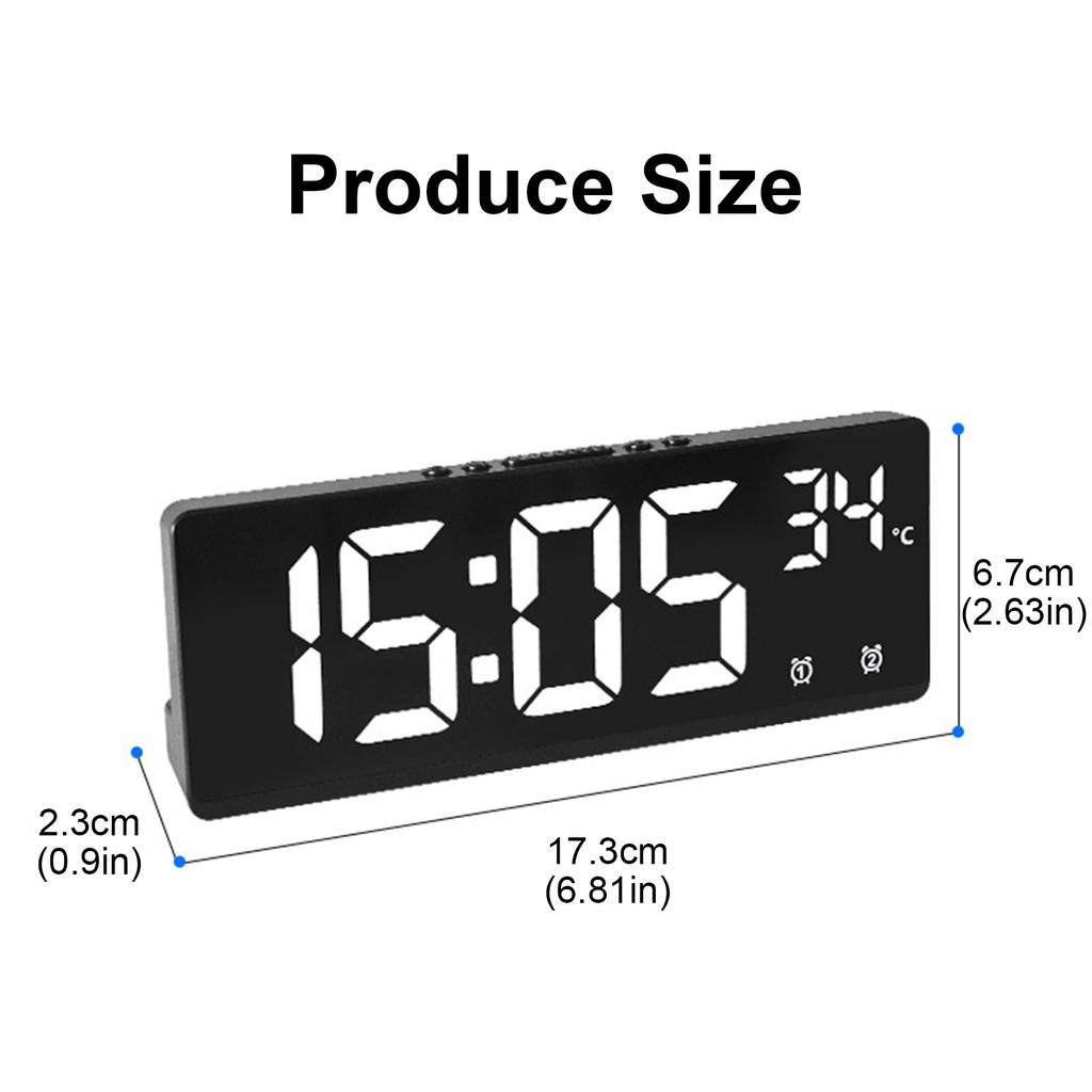 Electronic Digital Alarm Clock Travel Clock Featuring Colorful Font Easy to Read for Time Management