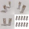 Pack Of 10 Acrylic Earring Display Stands Elegant White Jewelry Organizers Ear Accessories Rack for Home Or Retail Use