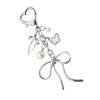 Lovely Bowknot Schoolbag Pendant Keychain Bowknot Chic Sweet Heart Cartoon Charm for Boys Girls Collectible Art