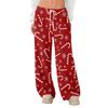 Women's Fleece Wide Leg  Elastic Waist Drawstring Loose Pants Drawstring Pajama Pants Sleepwear Trousers