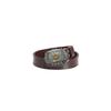 Western Cowboy Zinc Alloy Buckle Cowhide Patterned Elastic Belt for Men - Retro Knight Style