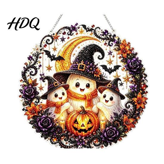 Home Decoration Ornaments Christmas Faux Pearl Art Hanging Ornament Kit Acrylic Glowing Holiday Decor Garden for Tree Window DIY Festive Pendant