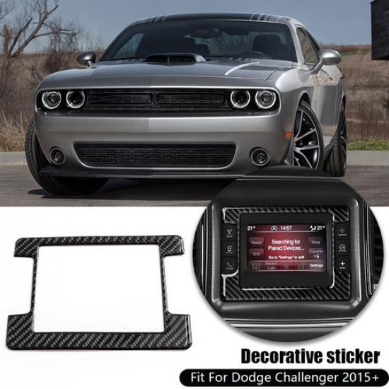 Central Navigation GPS Screen Frame Trim Decor Cover Fits 2015+ Dodge Challenger