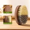 Natural Solid Wood Kitchen Cleaning Brush Dual Bristle Fruit Vegetable Scrub Brush Dish Pot Sink Scrubber with Hanging Rope for Potato Carrot Cookware