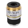 10X Objective Lens Brass Aluminium Alloy Biological Microscope Lens Accessory for Biological Microscope