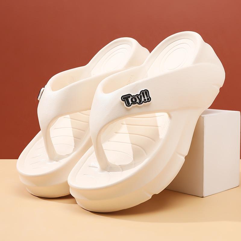 

Новые весенние шлепанцы из ЭВА, женская обувь, простая модная универсальная, увеличивающая рост, утолщенная, пляжные летние сандалии 39-40