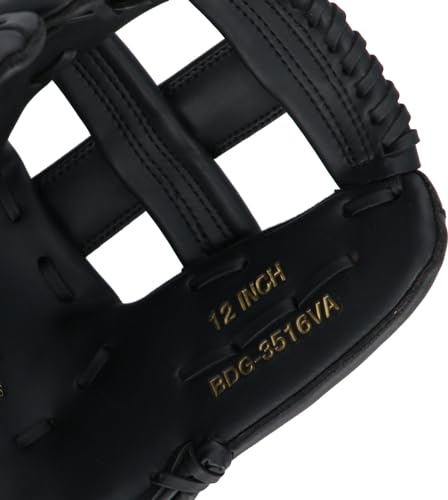 [Amazon.co.jp Exclusive] ZETT Catch Ball Glove for Beginners with Shock Absorbing Pads, 12-inch, Left-Handed Throw, Black (BDG3516VA)
