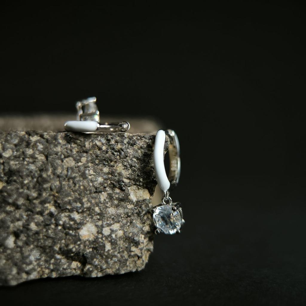 Silver Earrings with Cubic Zirconias, Emallu (2180777)