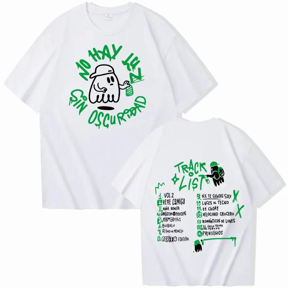 Feid Ferxxo Don't Be Afraid of the Dark Harajuku Fashion T-Shirt Men's and Women's Crew Neck Short Sleeve Shirts Printed Cotton