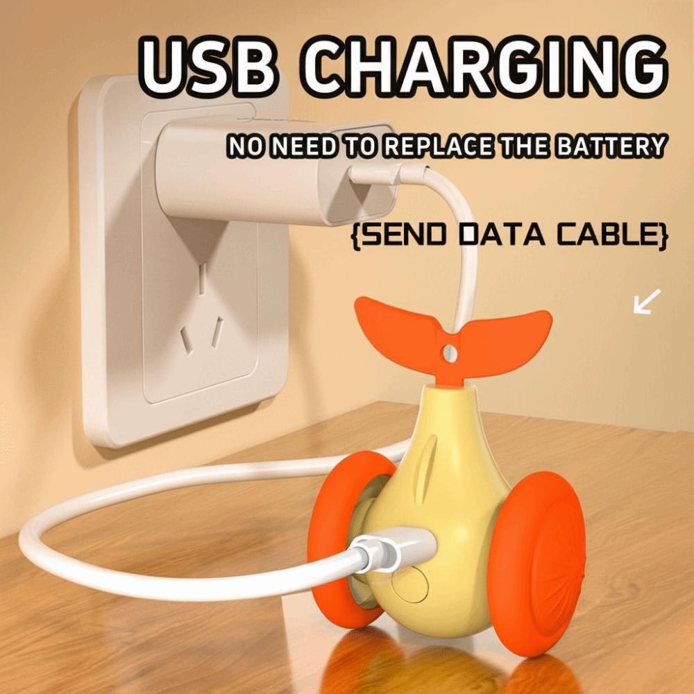 USB Charging Cat Interactive Whale Toy Running Car Plastic Cat Teaser Toy Interactive Automatic Rolling Ball