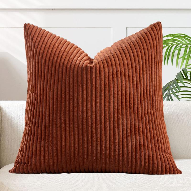 2 Pack Corduroy Pillow Covers, Soft Textured Fabric, Double-Sided Design with Zipper Closure,Suitable for Sofa, Bed, Living Room,Home Decoration
