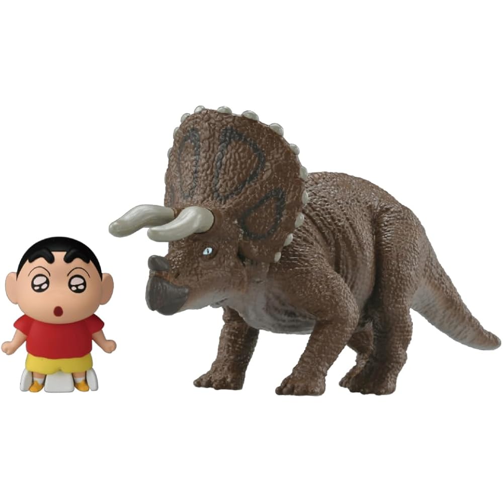 Ania Crayon Shin-chan Dinosaur Diary Triceratops Toy Figure 10cm