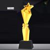 Customized Resin Trophy, Gold, Silver, Copper, Excellent Employee Sports Competition Souvenirs, Free Lettering Crystal Base, 1Pc