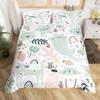 Fantasy Cartoon Animal Duvet Cover Set Queen King Size Morandi Color Printed Bedding Set For Kids Boys Girls 3 Piece Set