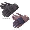 Degner TG-54 Leather Denim Combination Gloves with Built-in Knuckle Guard and Smartphone Compatible, Navy (Navy/Brown), S Size, Navy