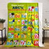 The Pattern Pairs Uppercase and Lowercase Letters with Corresponding Images. for All Seasons Blanket Lunch Break Throw Gift
