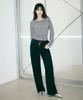 Lora Lora Wide Denim Pants Black