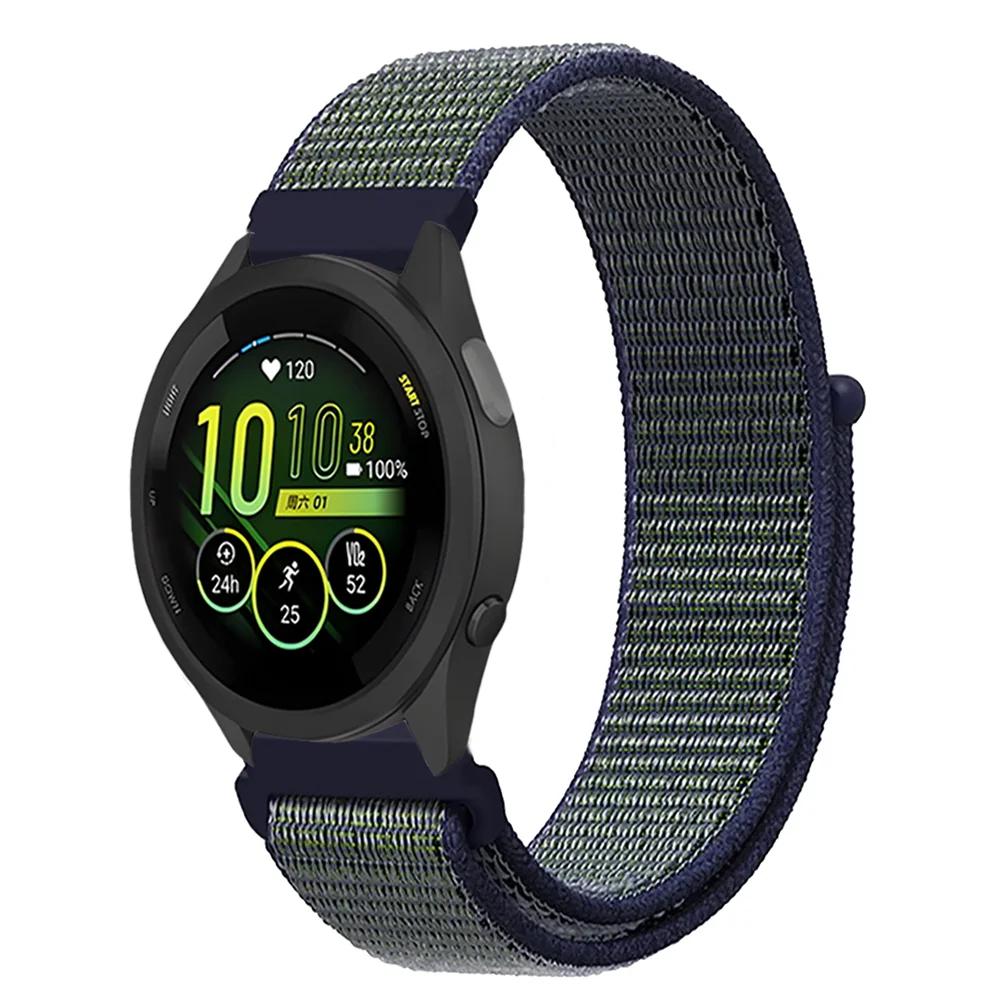 20mm 22mm Pletený nylonový smyčkový řemínek pro Garmin Forerunner 165 55 965 265 255 955 Venu 3 Náramek pro Garmin Active/Vivoactive 5