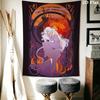The Last Unicorn Wall Tapestry Aesthetic Wall Hanging Printed Fabric Blanket Decorative Tapestries for Bedroom Living Room Home Decor
