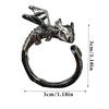 Dragon Adjustable Knitting Crochet Loop Ring Knittied Yarn Guide Finger Faster Holder Thimble Crocheters Thread Ring Sewing Tool