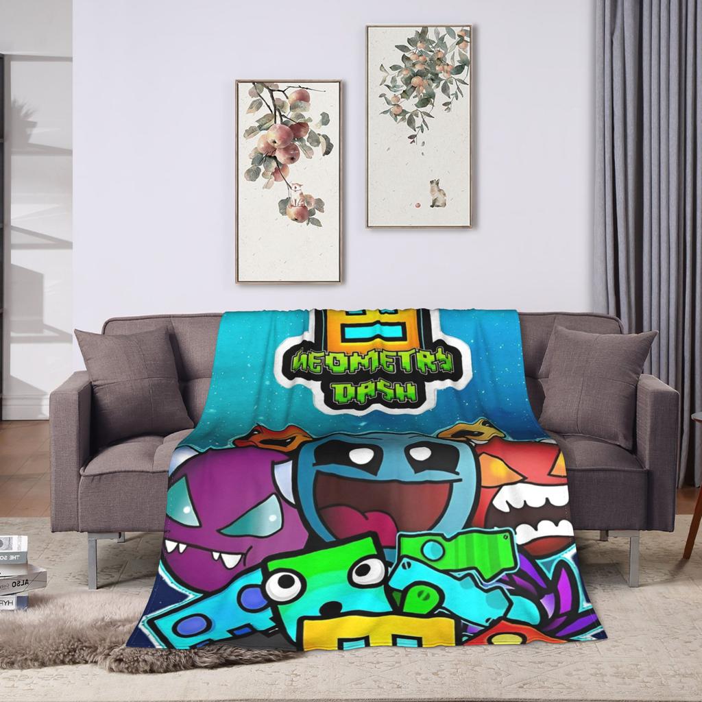 Super warme Decke Reise Geometrie Gaming Gestrichelte Überwurfdecke Flanell Tagesdecke für Wohnzimmer Neuheit Sofabettbezug