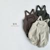 Solid Color Casual Versatile Korean Style Unisex Kids Suspender Long Pants